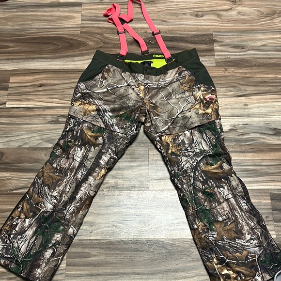 Under Armour Storm Scent Control Pants Womens L Camo Realtree Pink ColdGear - Picture 1 of 13